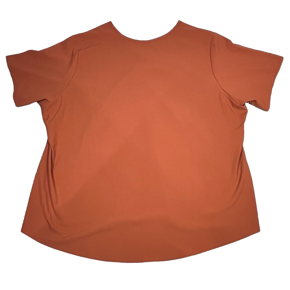 WonderWink Renew 3X Women's Scrub Top Harvest Orange V-Neck Medical Nursing Plus - Picture 3 of 11